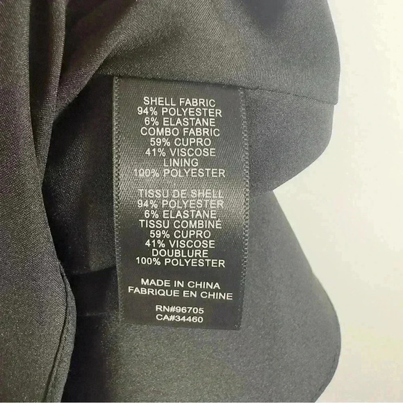 Rebecca Taylor Black Sheath Dress Textured Terry Flounce Sleeveless  Size 6 - Picture 12 of 14